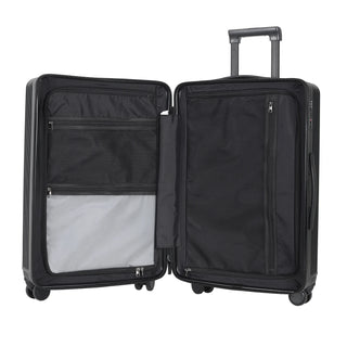 suitcase traveler bags 20 and 28 inch with dust bag and double wheels - Black