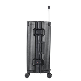 Two suitcase with handle and double wheels include dusk bag - Black